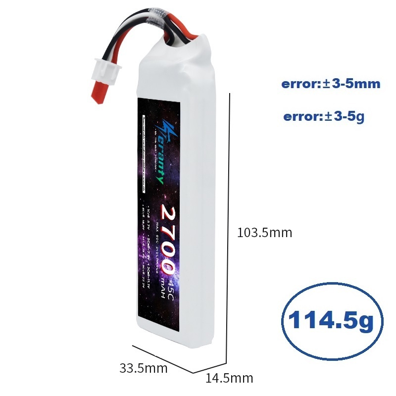 1/3PCS 2S 7.4V Lipo Battery 27 - Drone Racing Battery avis et prix