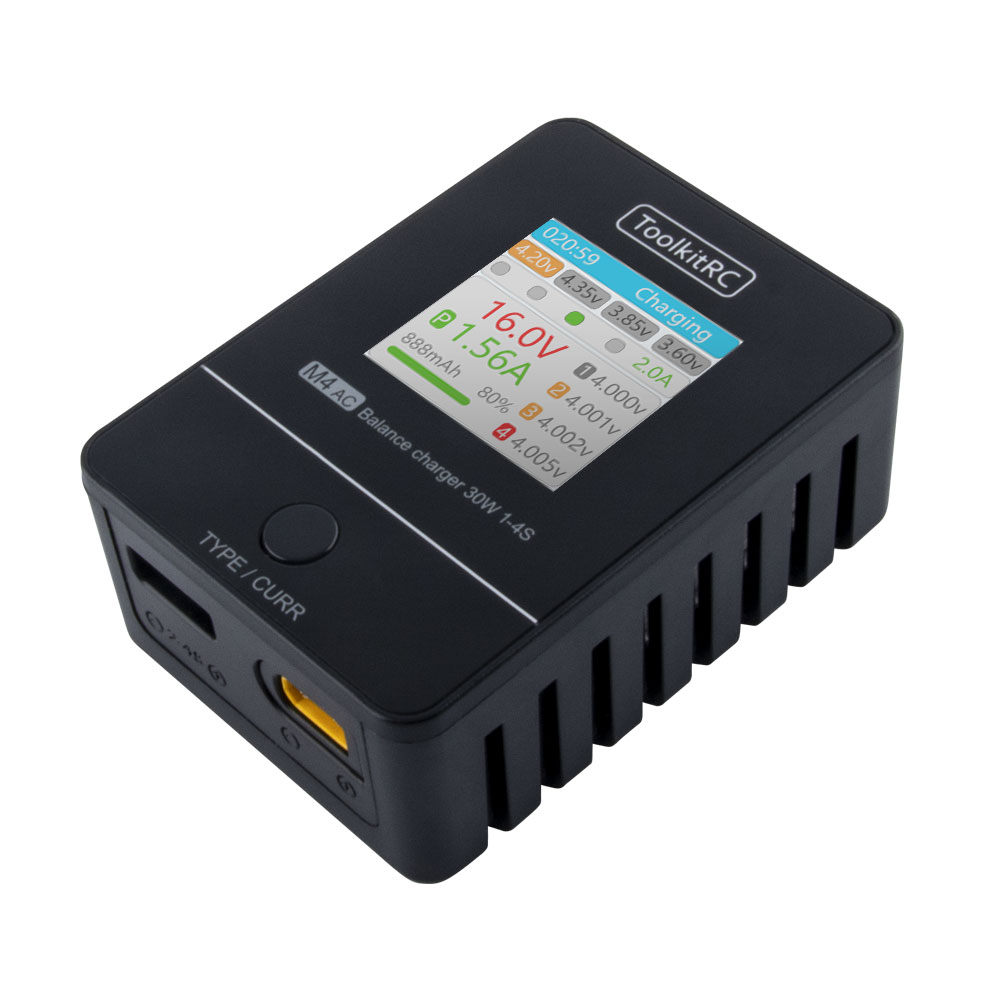 ToolkitRC M4AC 30W LiPO LiFE L - Drone Racing Charger avis et prix