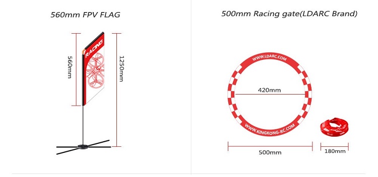 560mm FPV Racer Flag Drone Qua - Drone Racing Gate avis et prix