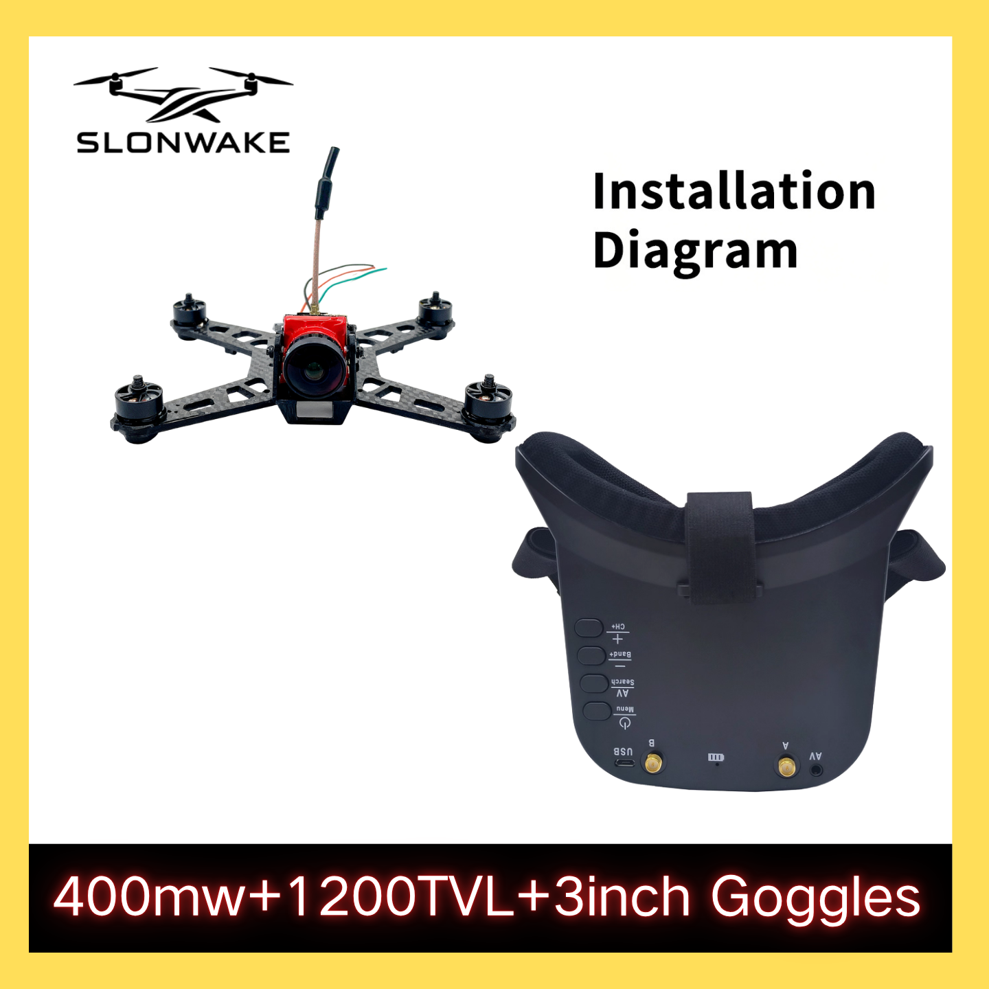 SLONWAKE 5.8G 48CH FPV 400mw V - Drone Racing Transmitter avis et prix